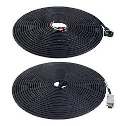 10m(393.7") Motor and Encoder Cable with Connectors Kit for A6 Series 17-bit Servo Motor with Brake